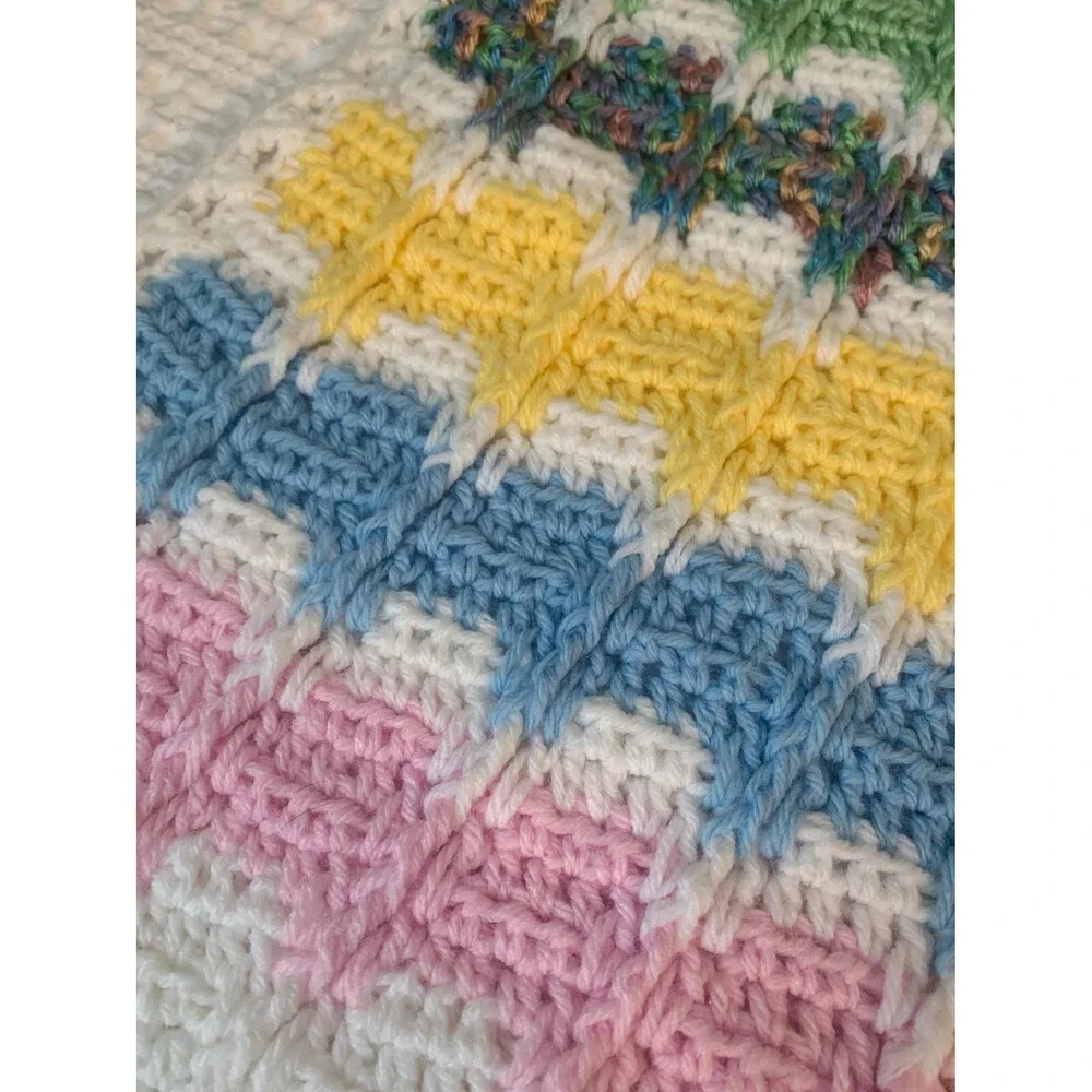 Crocheted Baby Afghan Crib Blanket